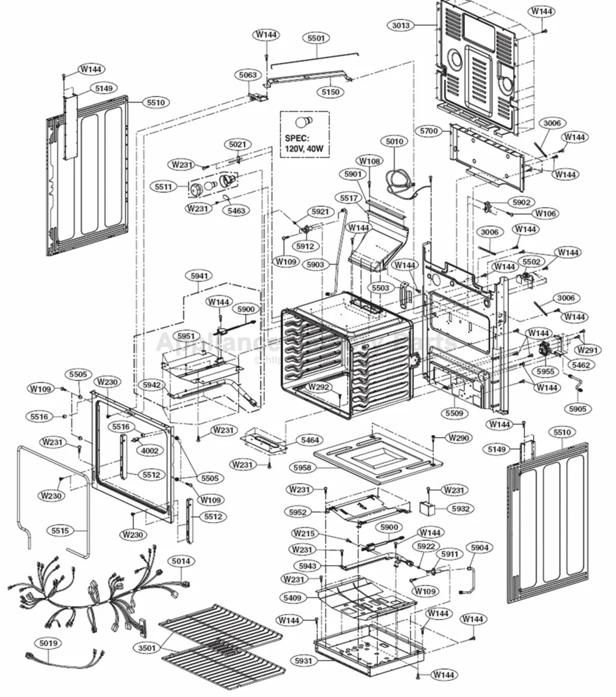 ABF72989802 Oven Burner Assembly - XPart Supply Ltd.