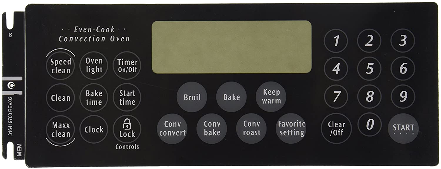 316419700 Range Oven Membrane Switch, Black - XPart Supply Ltd.