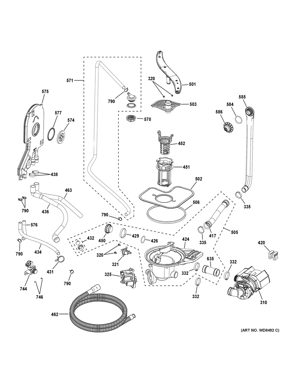 WG04F11356 Dishwasher Drain Pump - XPart Supply Ltd.