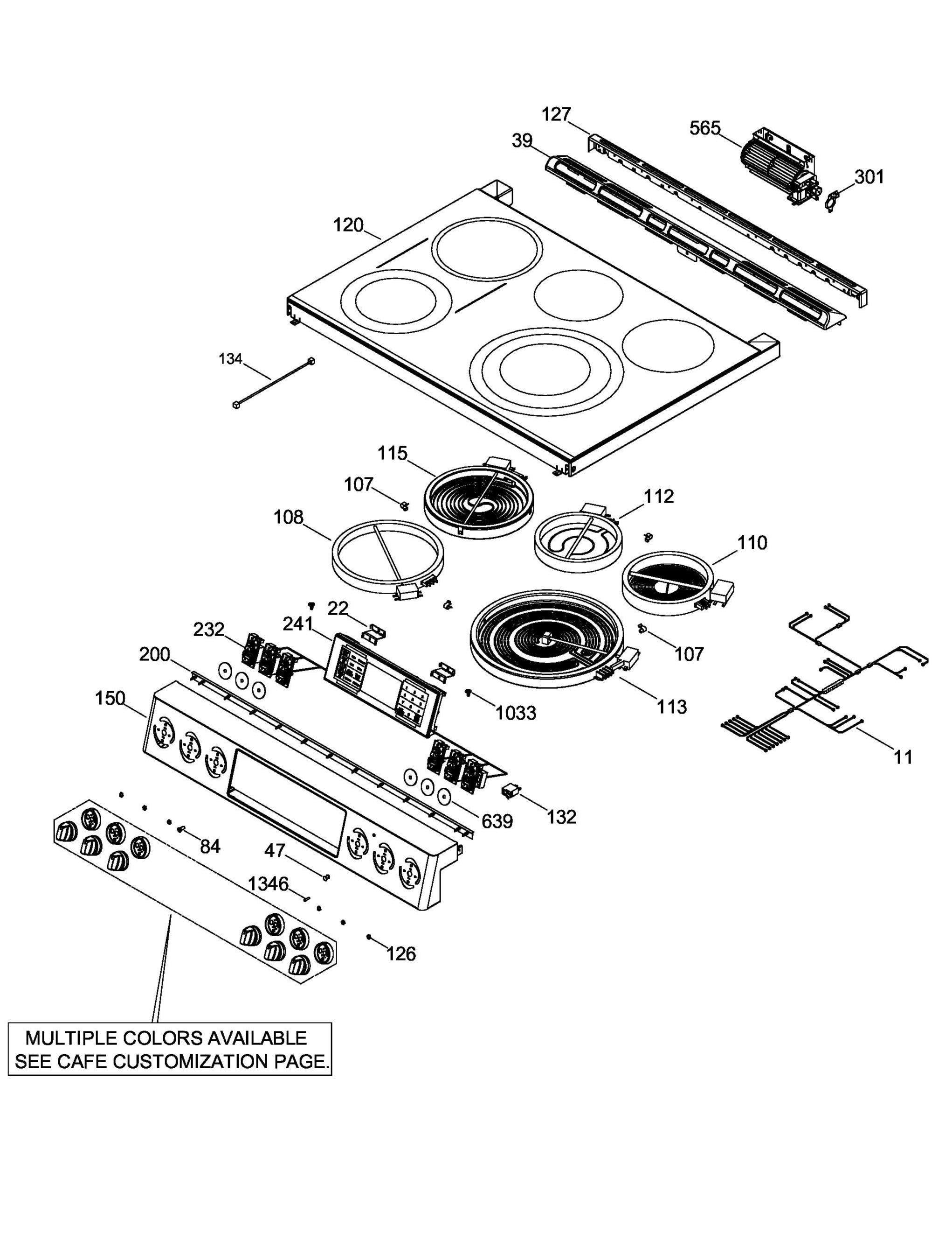 WS01L17348 Range Glass Cook Top, Replaces 295D3164G019 - XPart Supply Ltd.