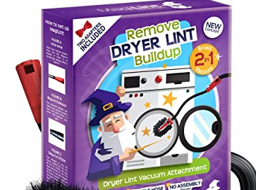 Dryer Vent Cleaner Kit - 2 in 1 Brush and Vacuum Attachment for Cleaning Dryer Lint Trap - Universal Flexible Crevice Tool for Clean Under the Refrigerator - Universal Hose Adapter Cleaner - XPart Supply Ltd.