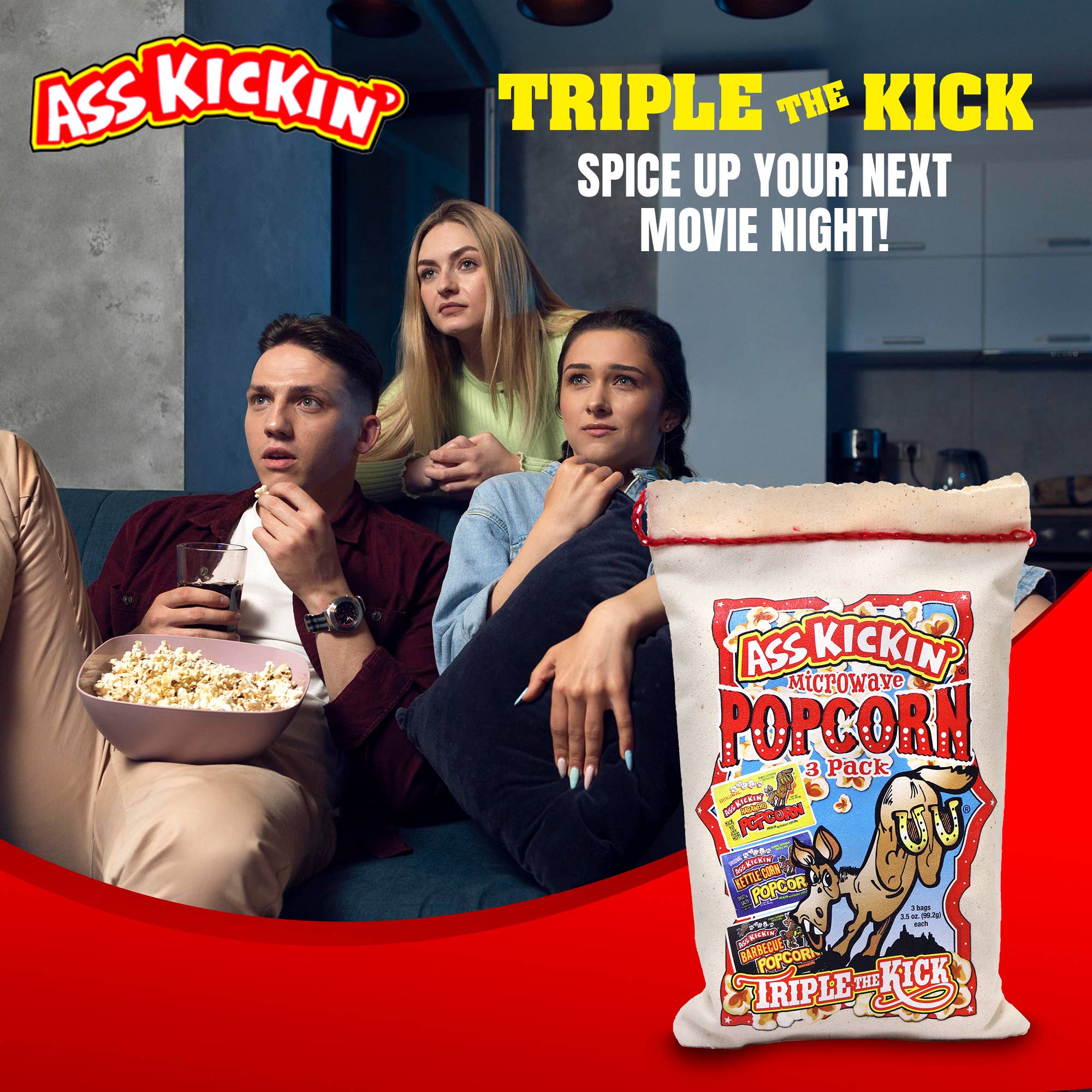 Ass Kickin’ Popcorn 3 Pack Assortment - XPart Supply Ltd.