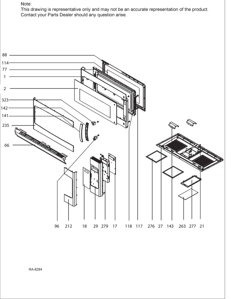 WG01L01581 Microwave Door Plate - XPart Supply