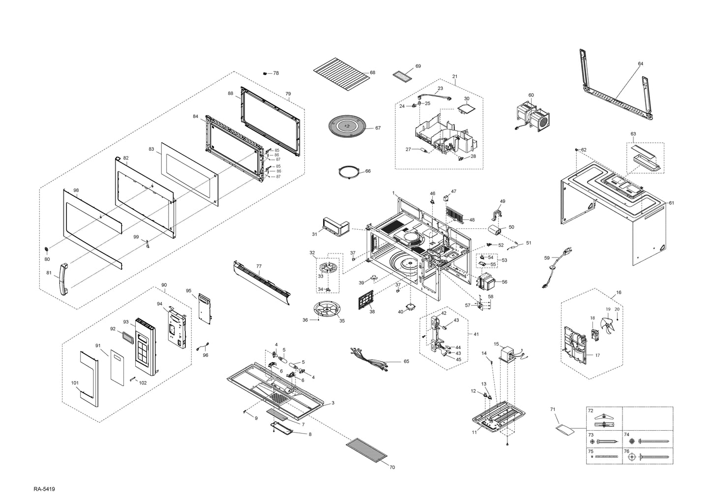 WG02F05599 Microwave Latch Body - XPart Supply Ltd.
