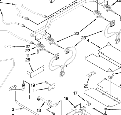 WPW10181456 Range Gas Ignitor Switch