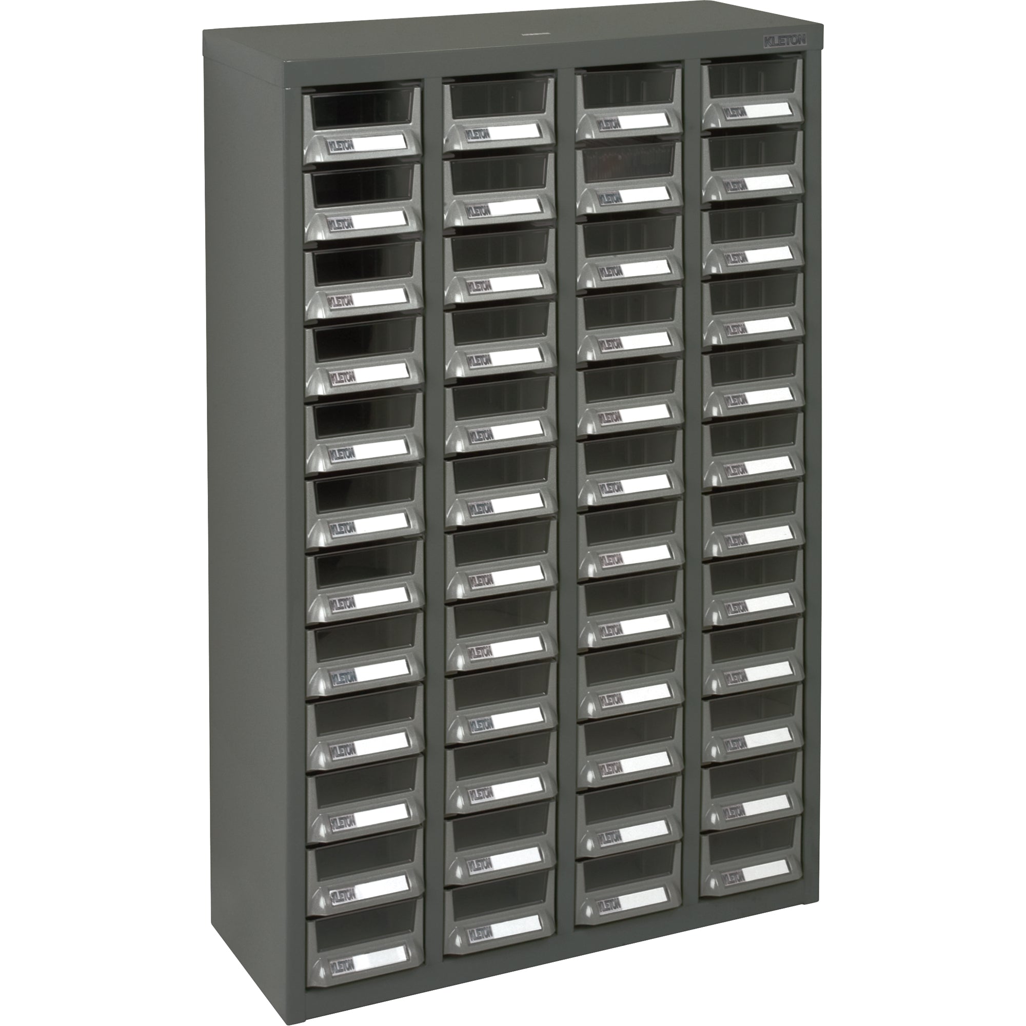 KPC-400 Parts Cabinet, Galvanized Steel, 48 Drawers, 22-3/5" x 8-7/10" x 36-9/10", Grey