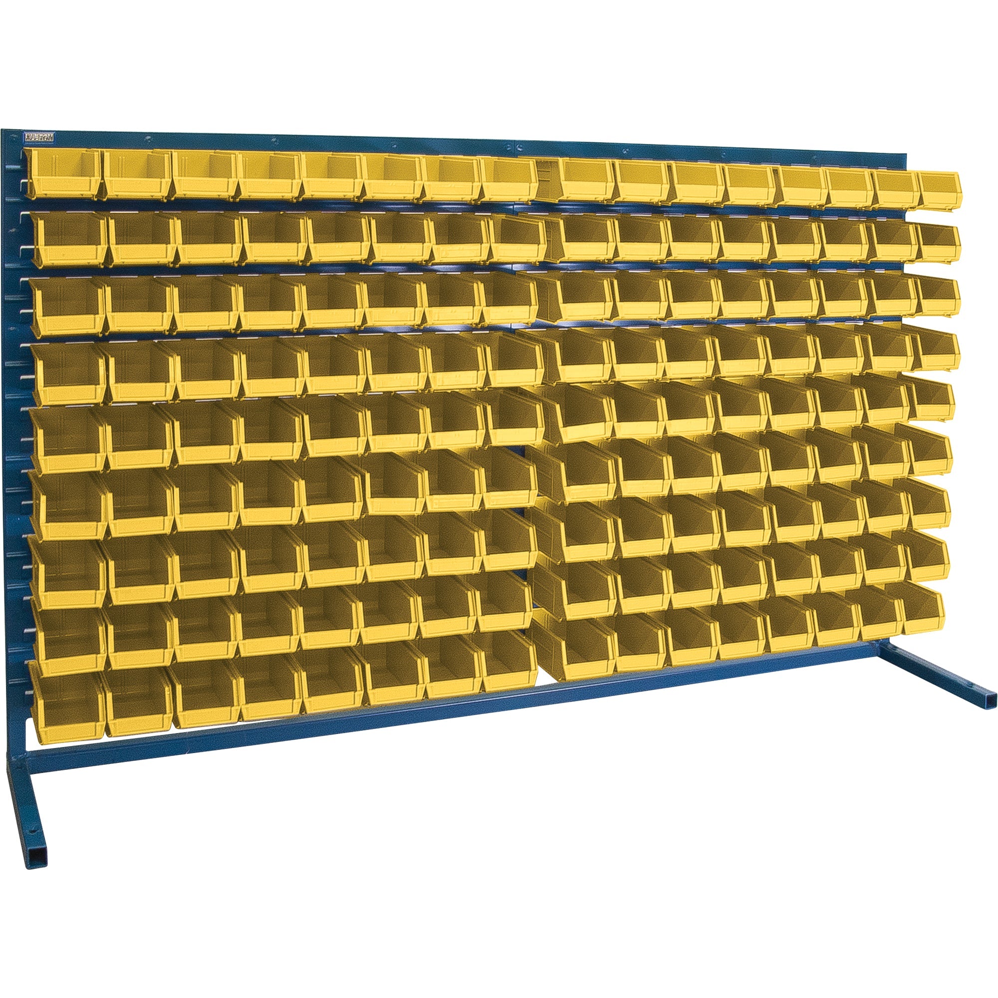 Louvered Rack with Bins, 144 Bins, 72" W x 15" D x 40" H
