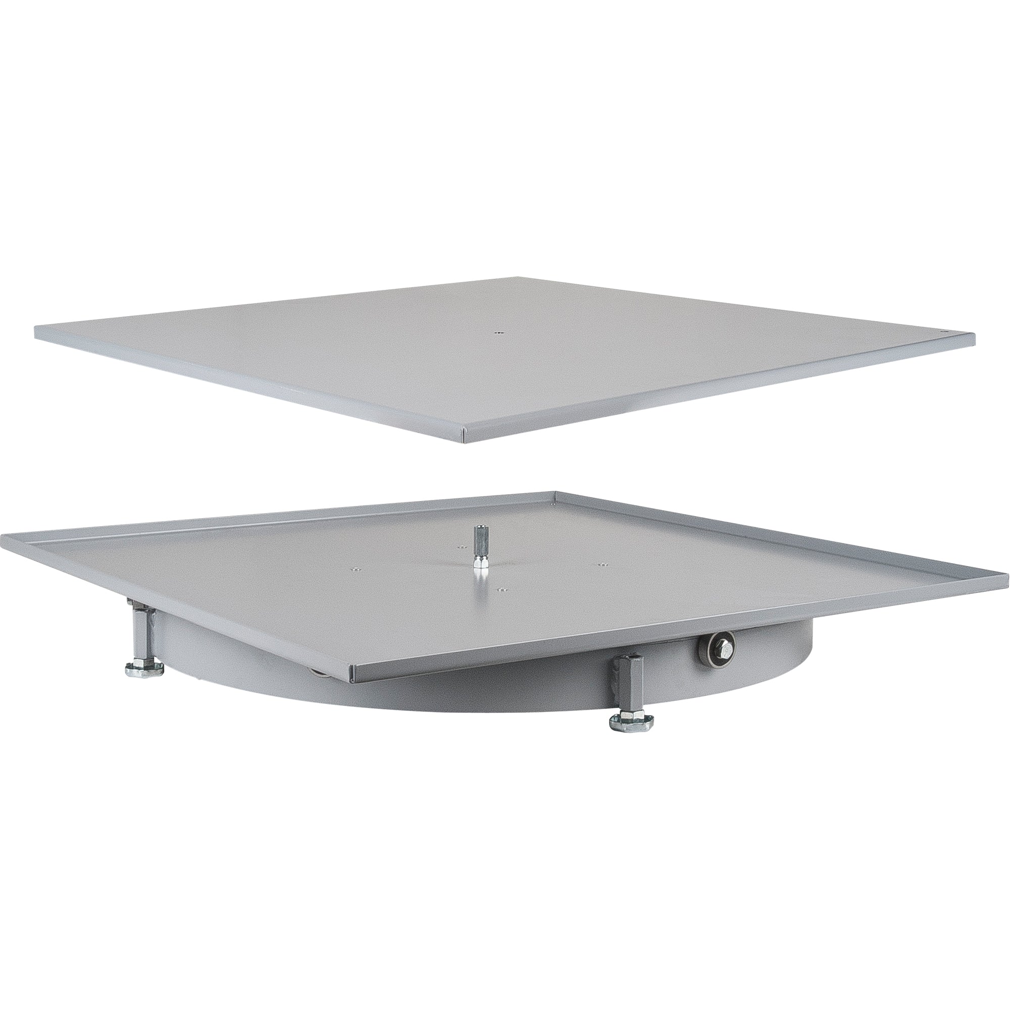 Heavy-Duty Industrial Carousel Drawer Cabinets, Steel, 27-1/2" W x 27-1/2" D x 4" H, Grey