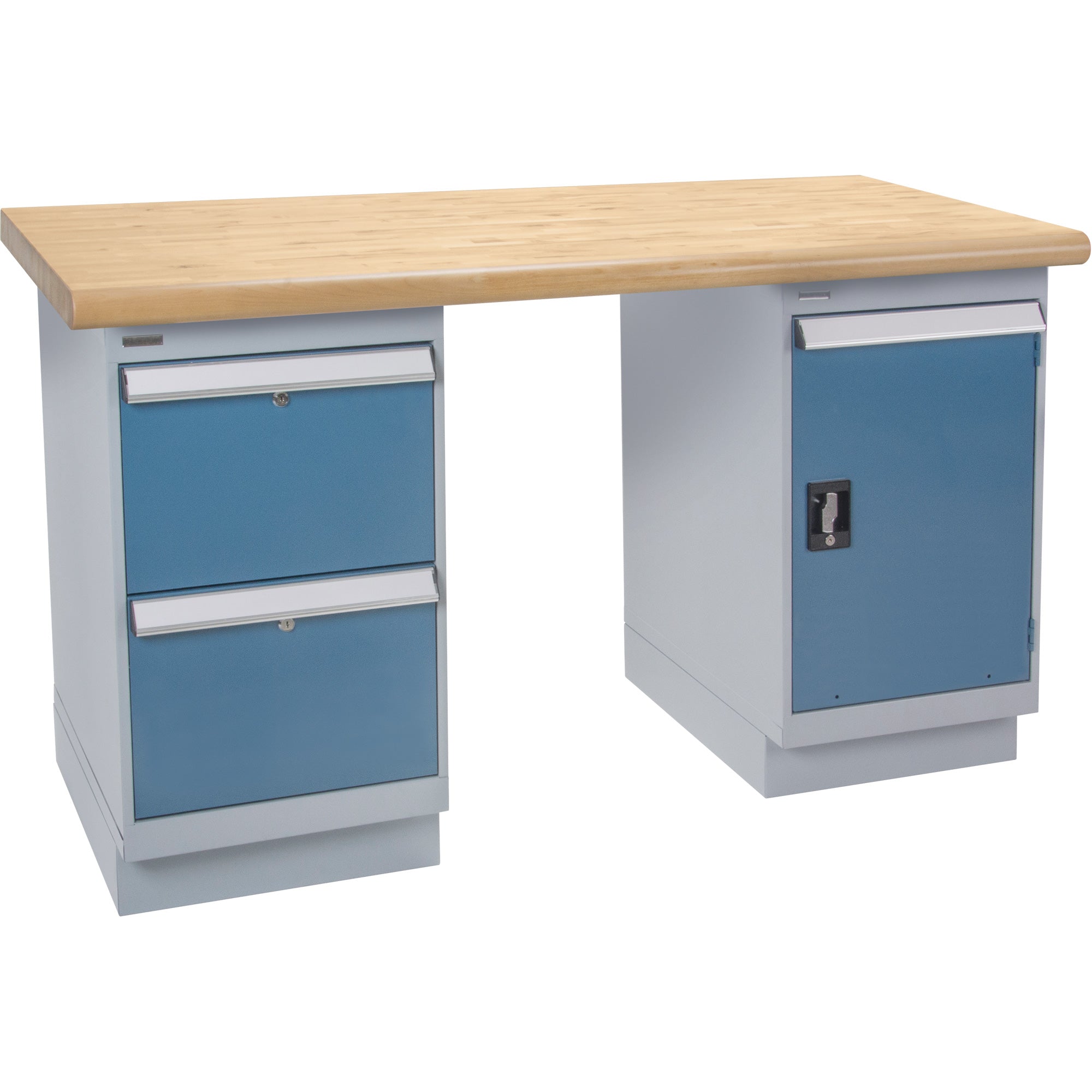 Workbench, Door & Drawers, 2500 lbs. Cap., 60" W x 24" D, 34" H