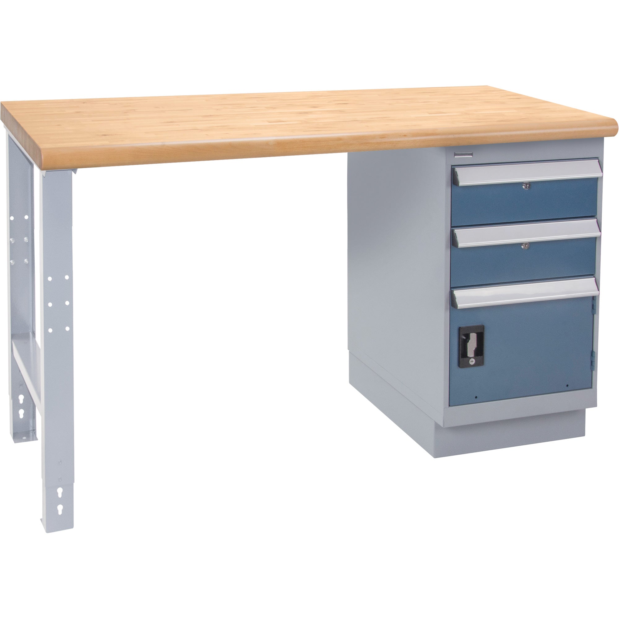 Industrial Duty Workbench, Door w/ Drawer Combination, 1000 lbs. Cap., 30" W x 72" D, 34" H