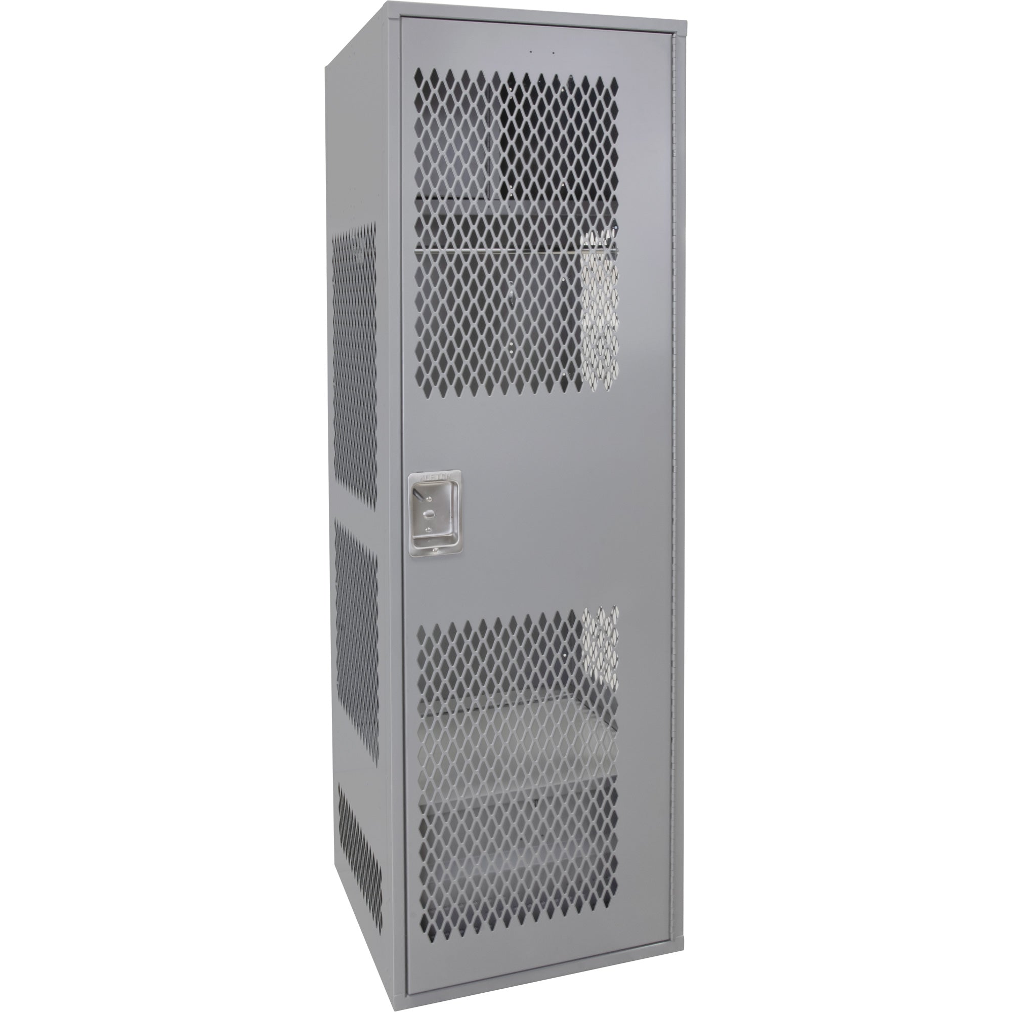 Gear Locker with Door, Steel, 24" W x 18" D x 72" H, Grey