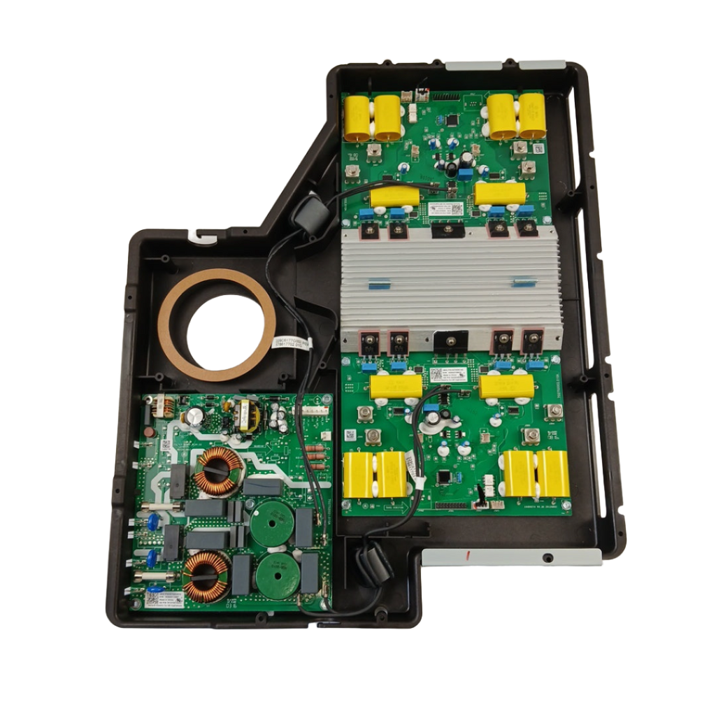 XPart Supply WG02F13536 oven induction control assembly open electronics board with coils heat sinks and connectors