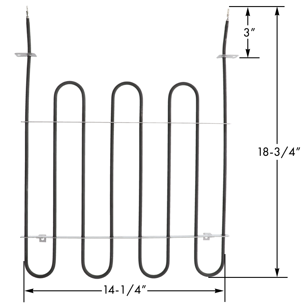 XPart Supply electric heating element with metal mounting brackets for appliance repair