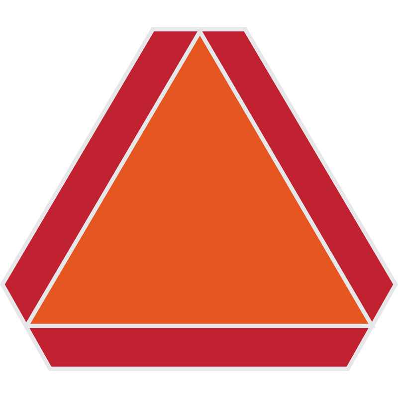 Hillman English Orange/Red Slow Moving Vehicle Sign 14 in. H X 16 in. W (Pack of 6)