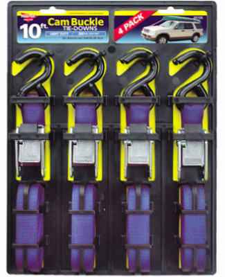 Keeper 1 in. W X 10 ft. L Orange Tie Down Strap 300 lb 4 pk