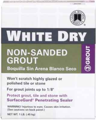 Custom Building Products White Dry Indoor and Outdoor White Grout 1 lb. (Pack of 6)
