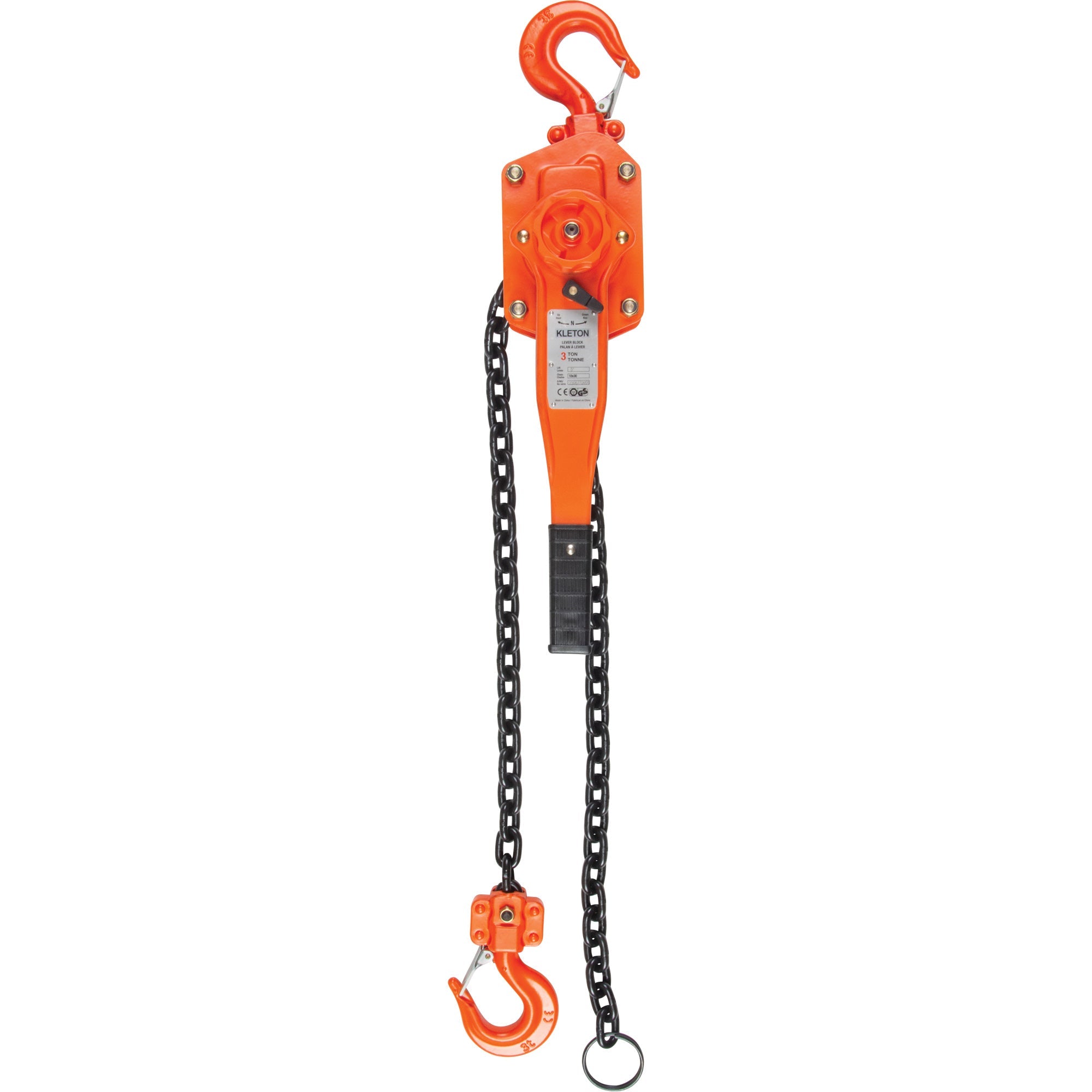 Lever Hoist, 5' Lift, 3000 lbs. (1.5 tons) Capacity, Alloy Steel Chain