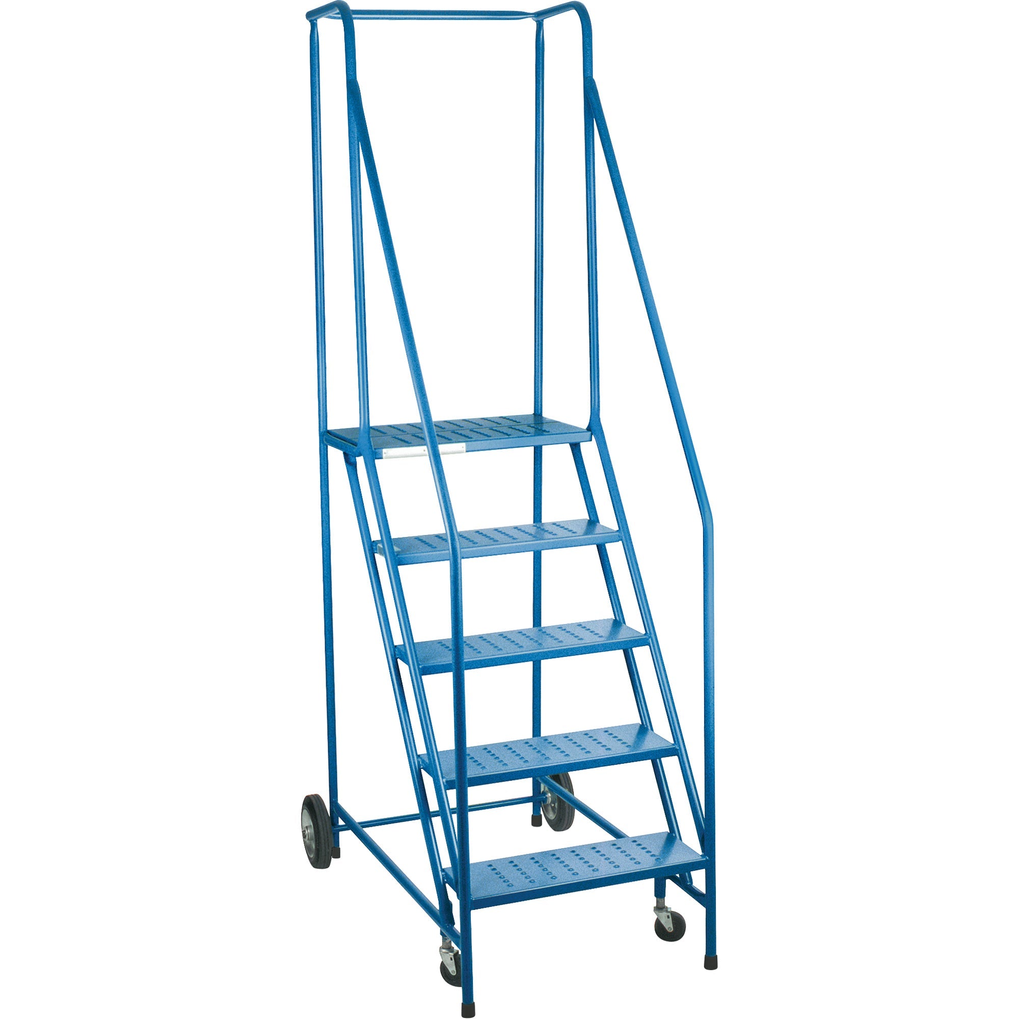 CSA-Certified Rolling Step Ladder, 5 Steps, 22" Step Width, 46" Platform Height, Steel