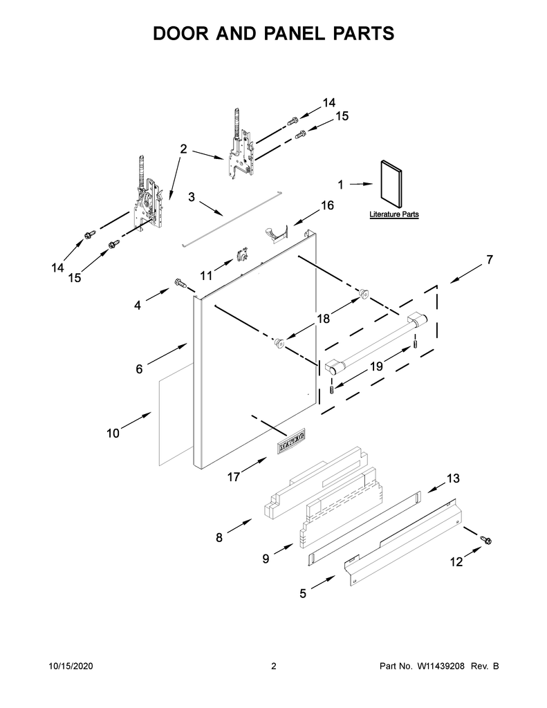 W11416375 Dishwasher Panel - XPart Supply