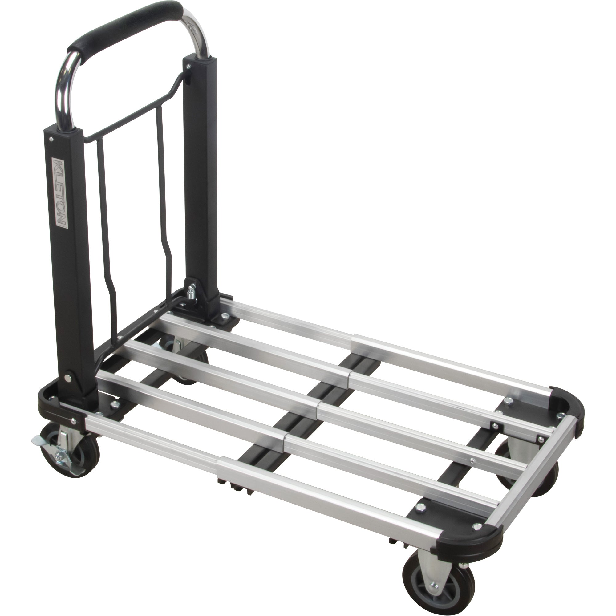 Foldable Platform Trucks, Aluminum, 300 lbs., 28" L x 16" W, 32" High
