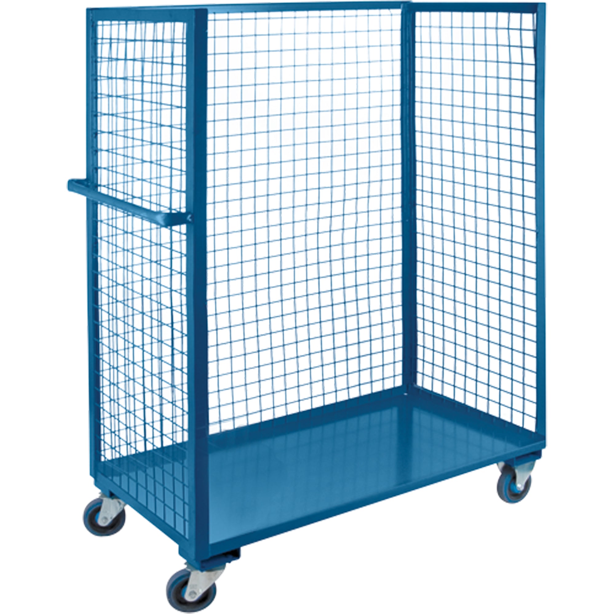 Wire Mesh Utility Cart, Steel, 24" x 63" x 39", 1200 lbs. Capacity