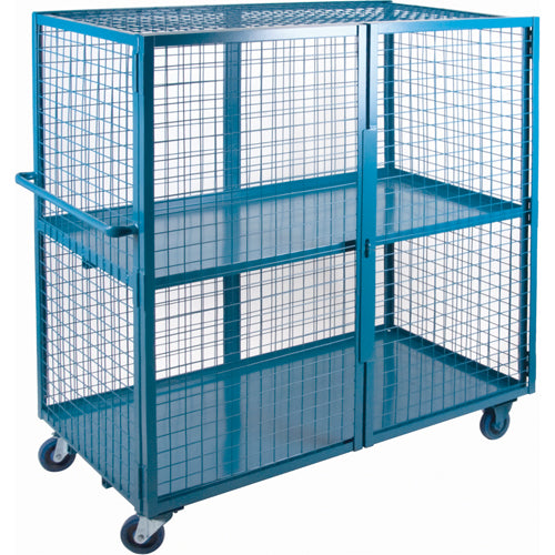Wire Mesh Truck, 2 Tiers, 63" L x 32" W x 62.5" H, 1200 lbs. Cap.