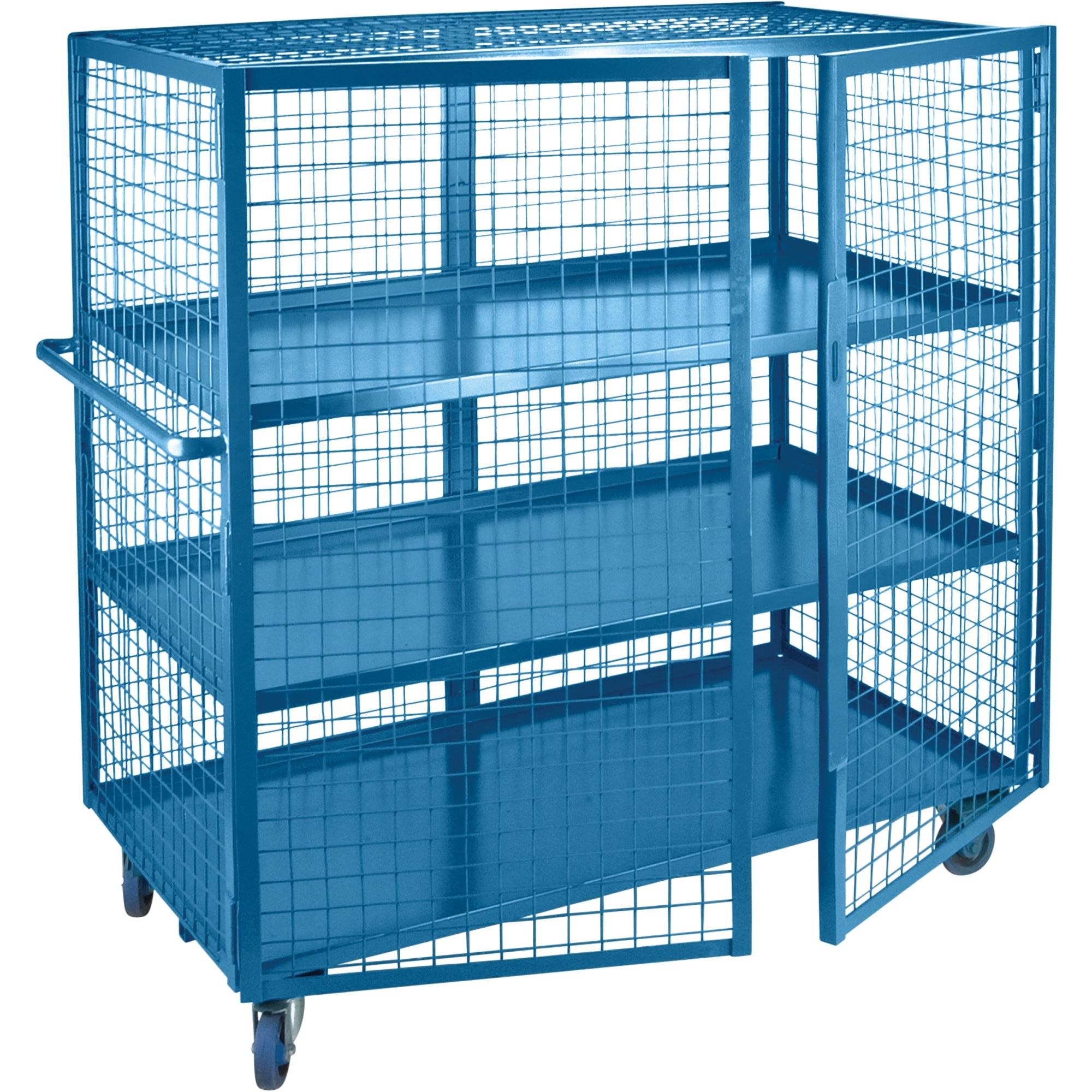Wire Mesh Truck, 3 Tiers, 51" L x 32" W x 62.5" H, 1200 lbs. Cap.