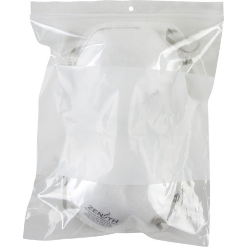 White Block Poly Bags, Reclosable, 10" x 8", 2 mils