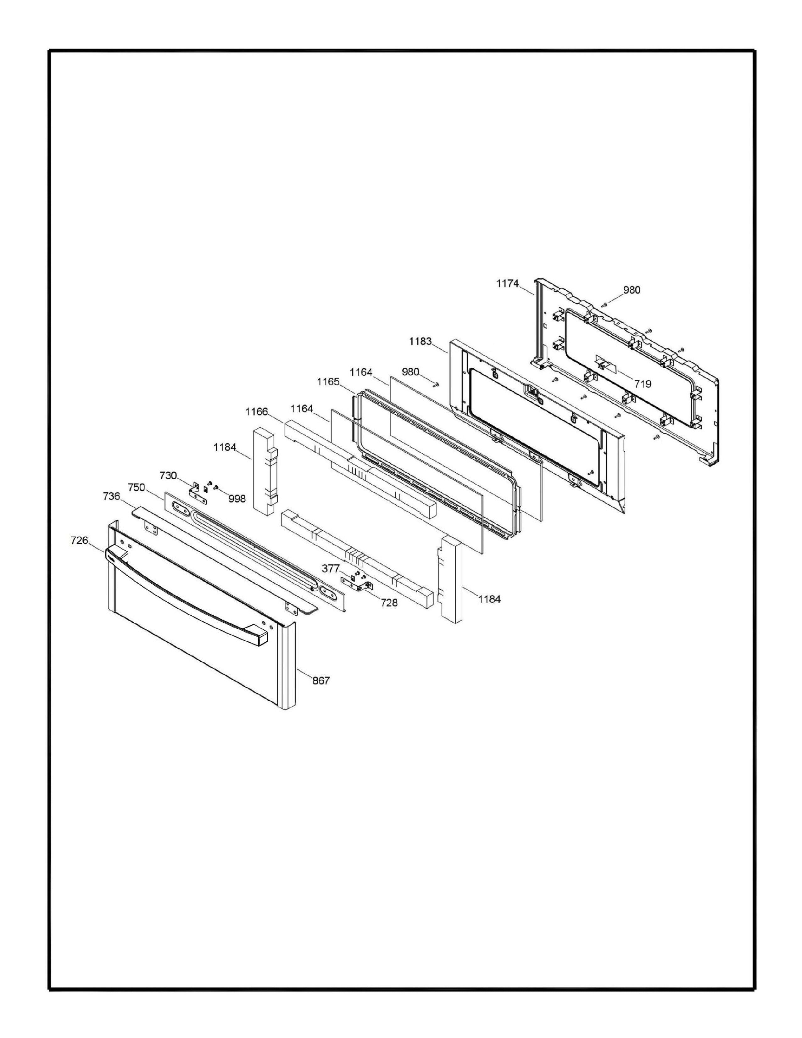 WS01L18514 Range Oven Glass & Door Panel Assembly - XPart Supply Ltd.