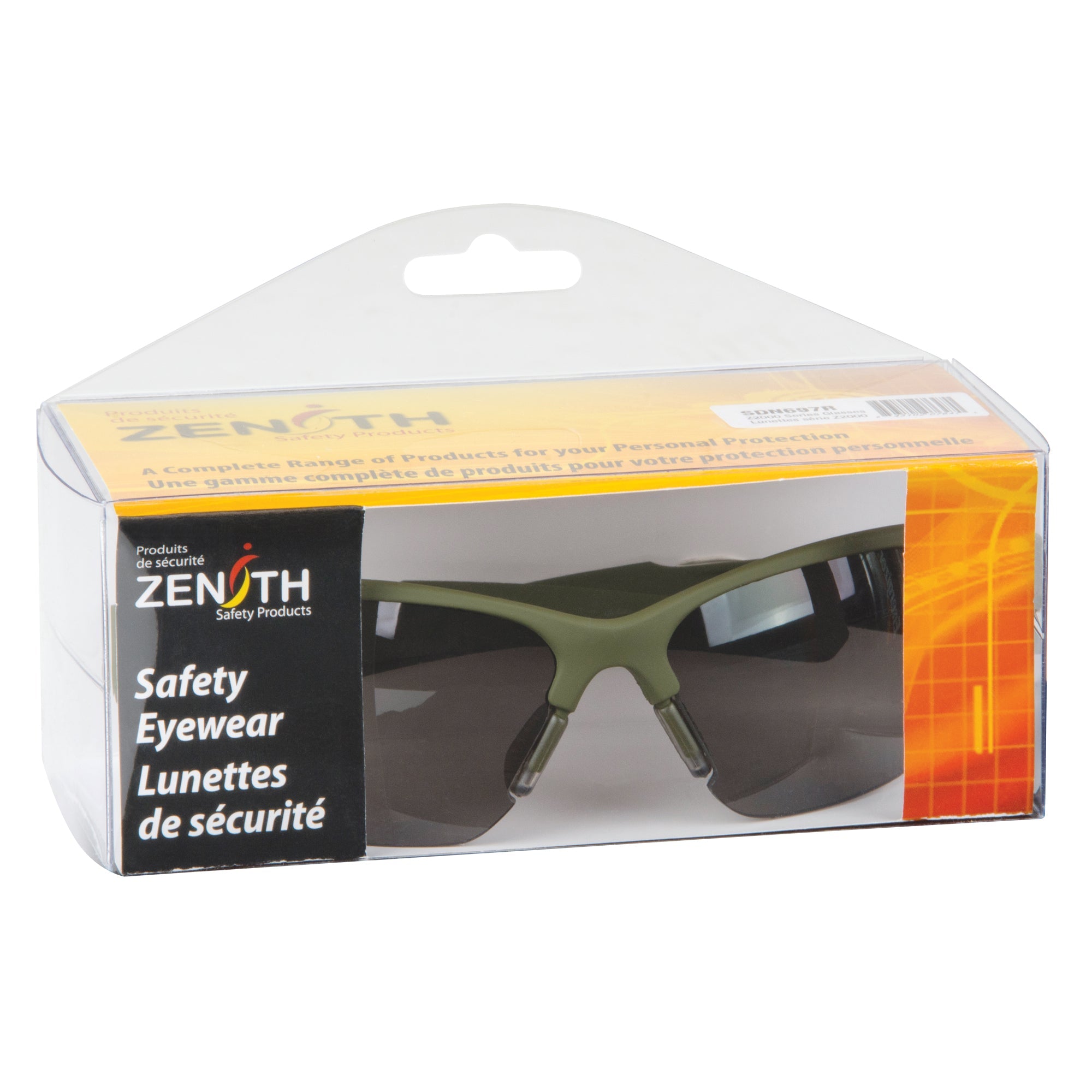 Z2000 Series Safety Glasses, Grey/Smoke Lens, Anti-Scratch, Meets/Exceeds CSA Z94.3