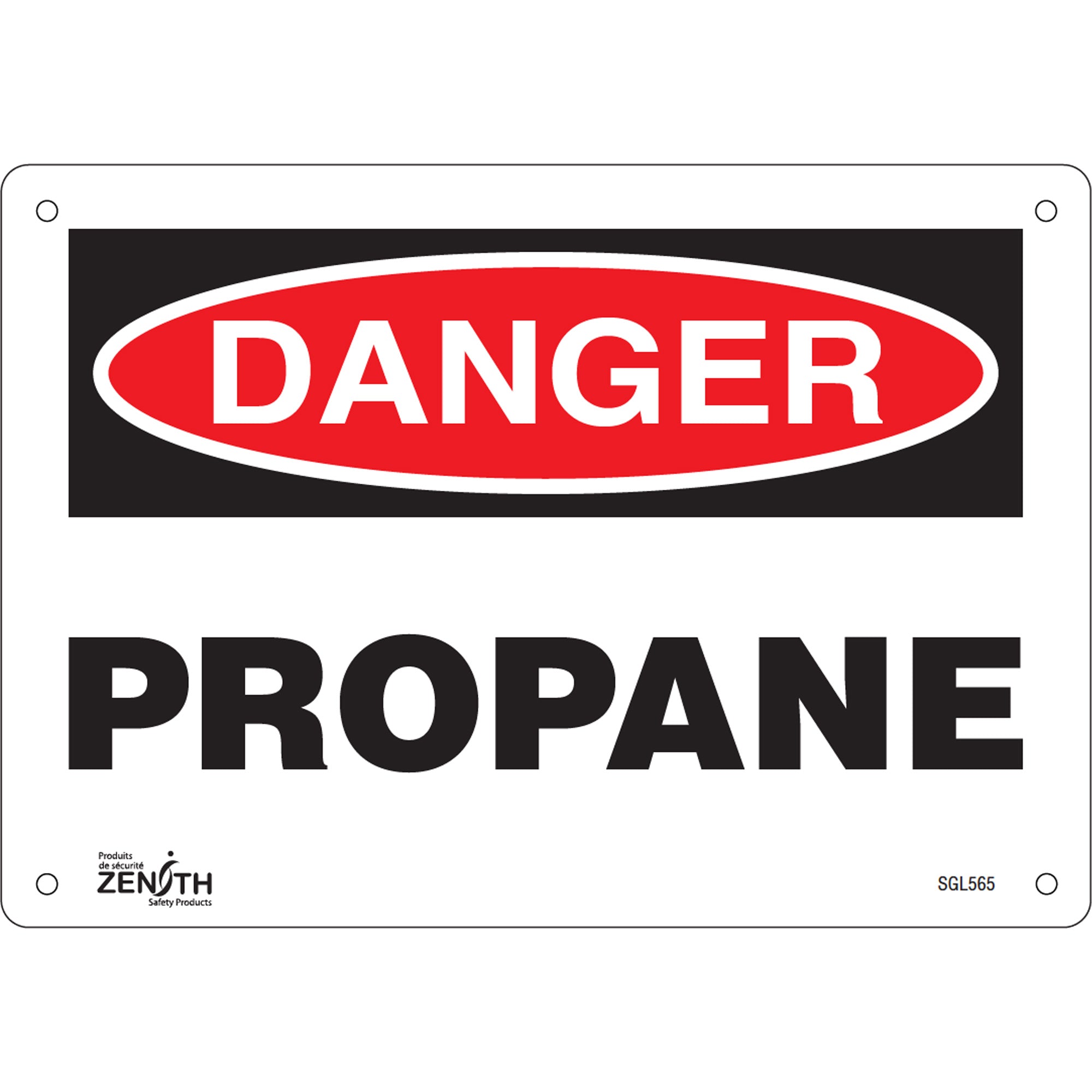 "Propane" Sign, 7" x 10", Aluminum, English