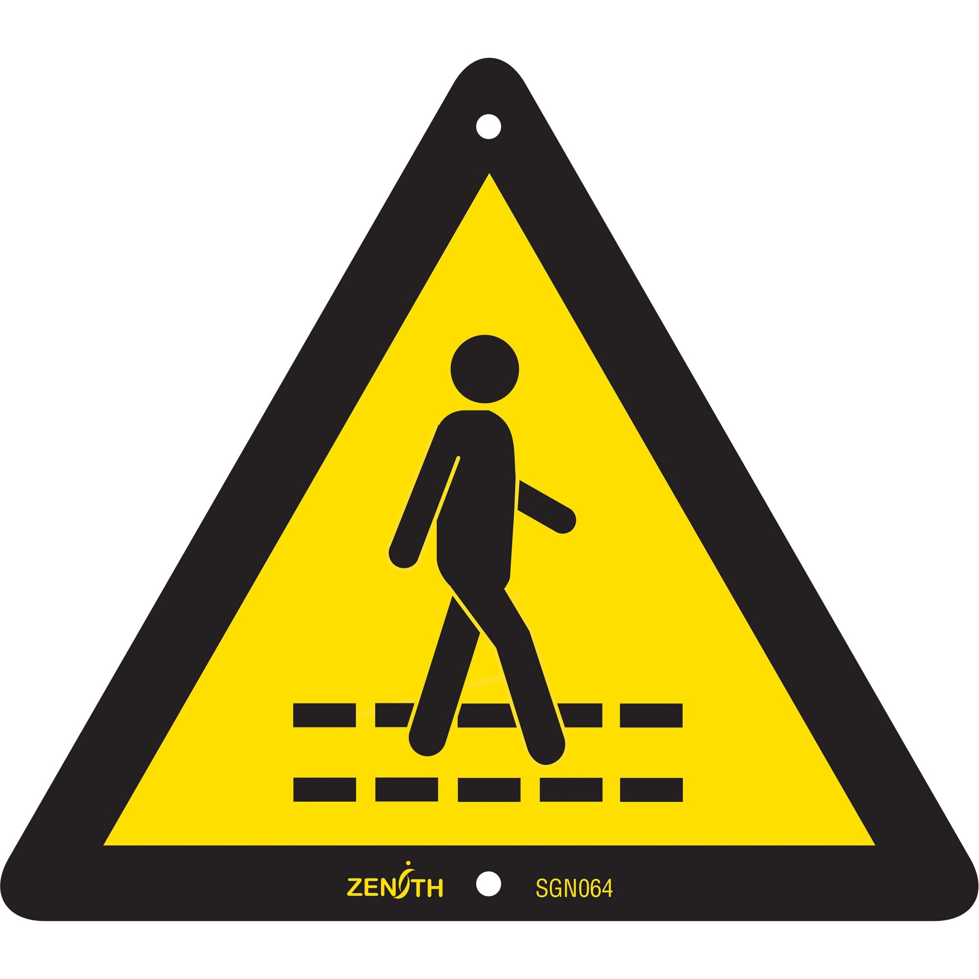 Pedestrian Safety Lane CSA Standard Safety Sign, 6" x 6", Plastic, Pictogram