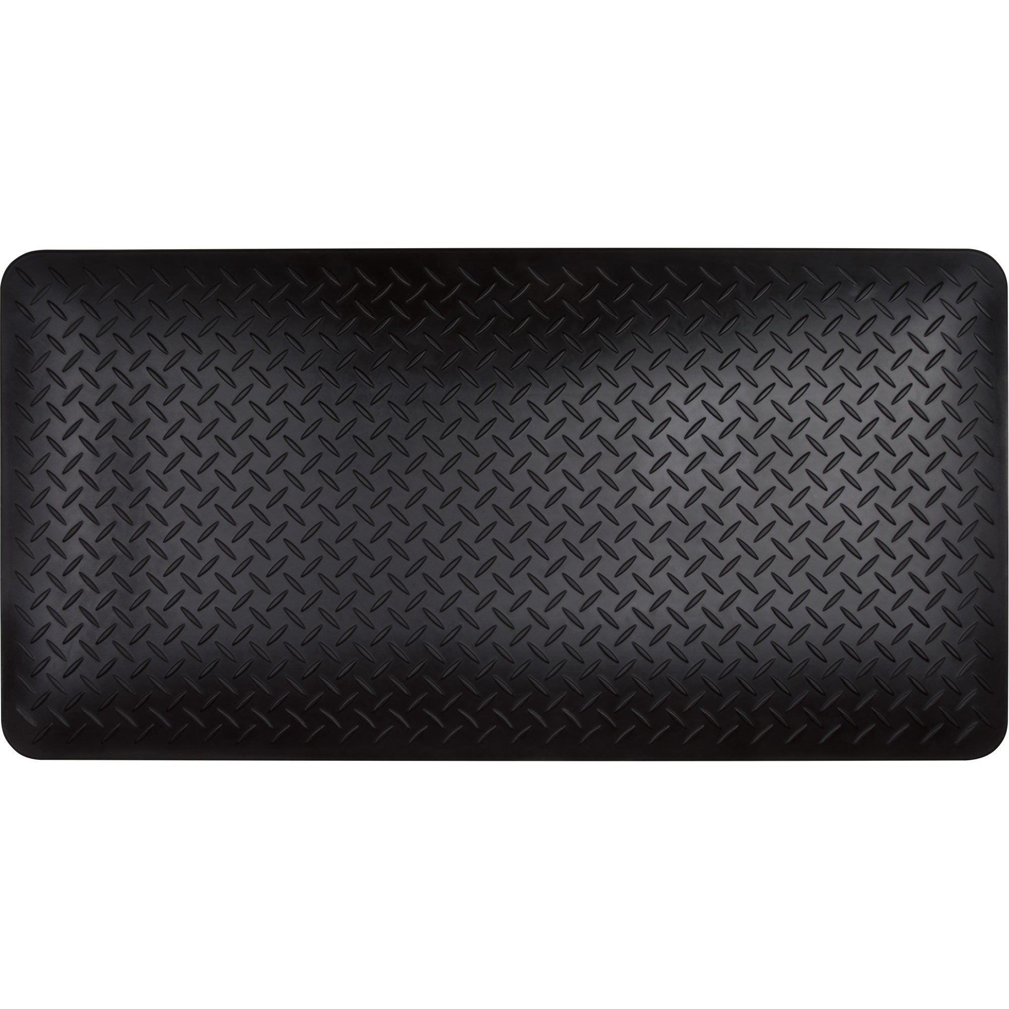 Anti-Fatigue Matting, Diamond, 1-2/3' x 3-1/4' x 3/4", Black, Polyurethane