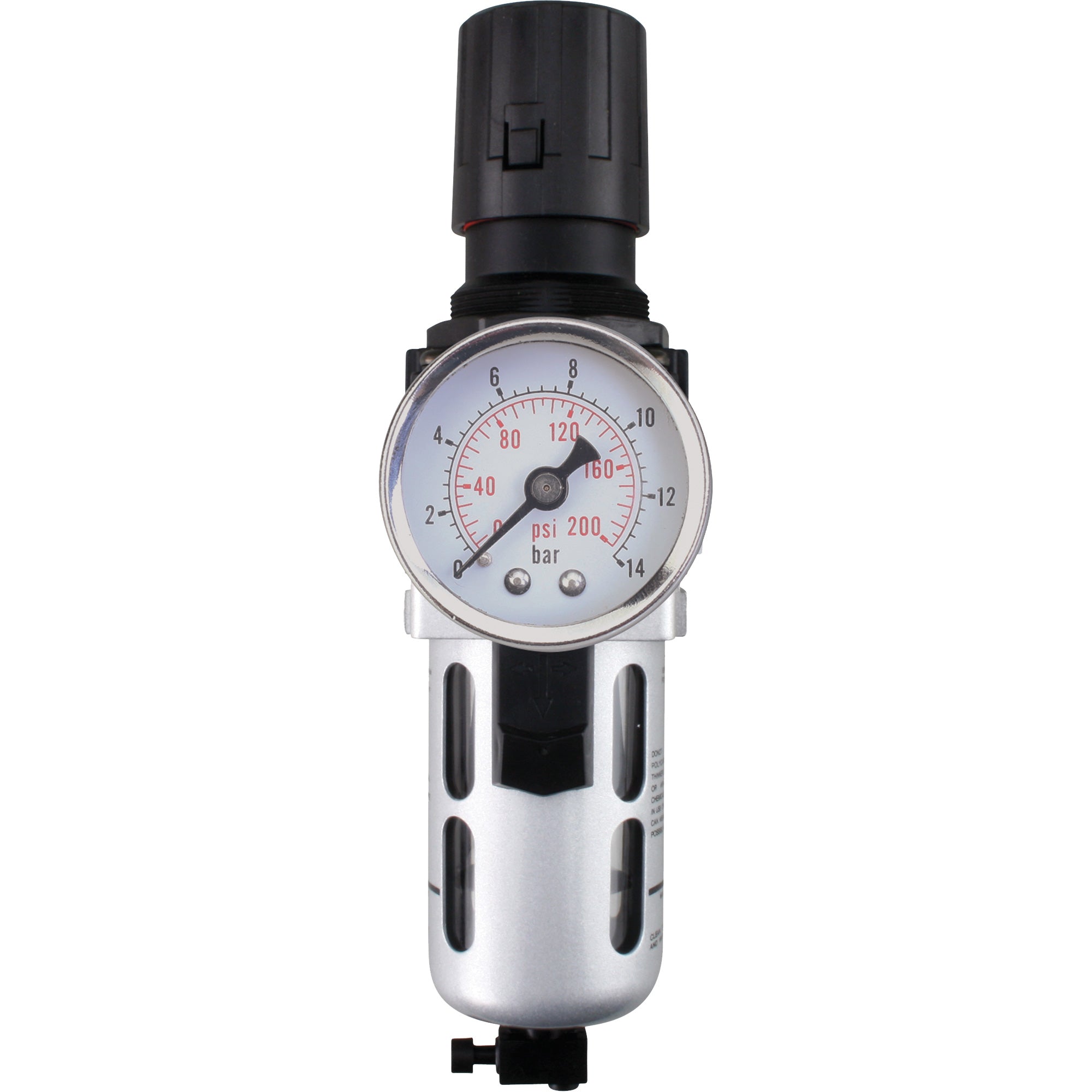 Modular Air Filter/Regulator (Gauge Included), 1/4" NPT, 145 PSI, 0.3 fl. oz. Capacity