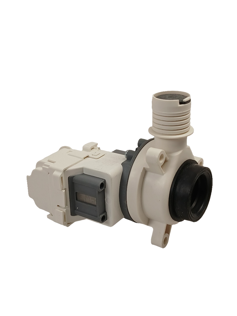 XPart Supply washing machine drain pump with white and black plastic housing