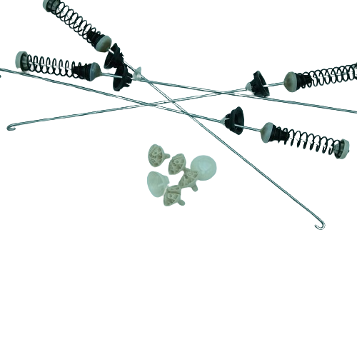 XPart Supply W11396716 washer suspension rod kit with springs and plastic clips for appliance repair