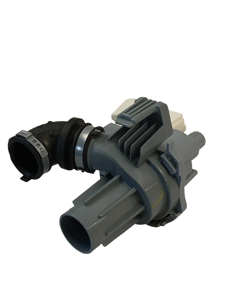 XPart Supply W11612326 dishwasher replacement part in gray and black plastic with hose connector