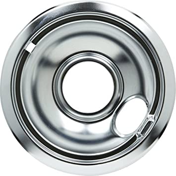 XPart Supply WPW10196406 stove drip pan replacement in polished stainless steel for electric stoves