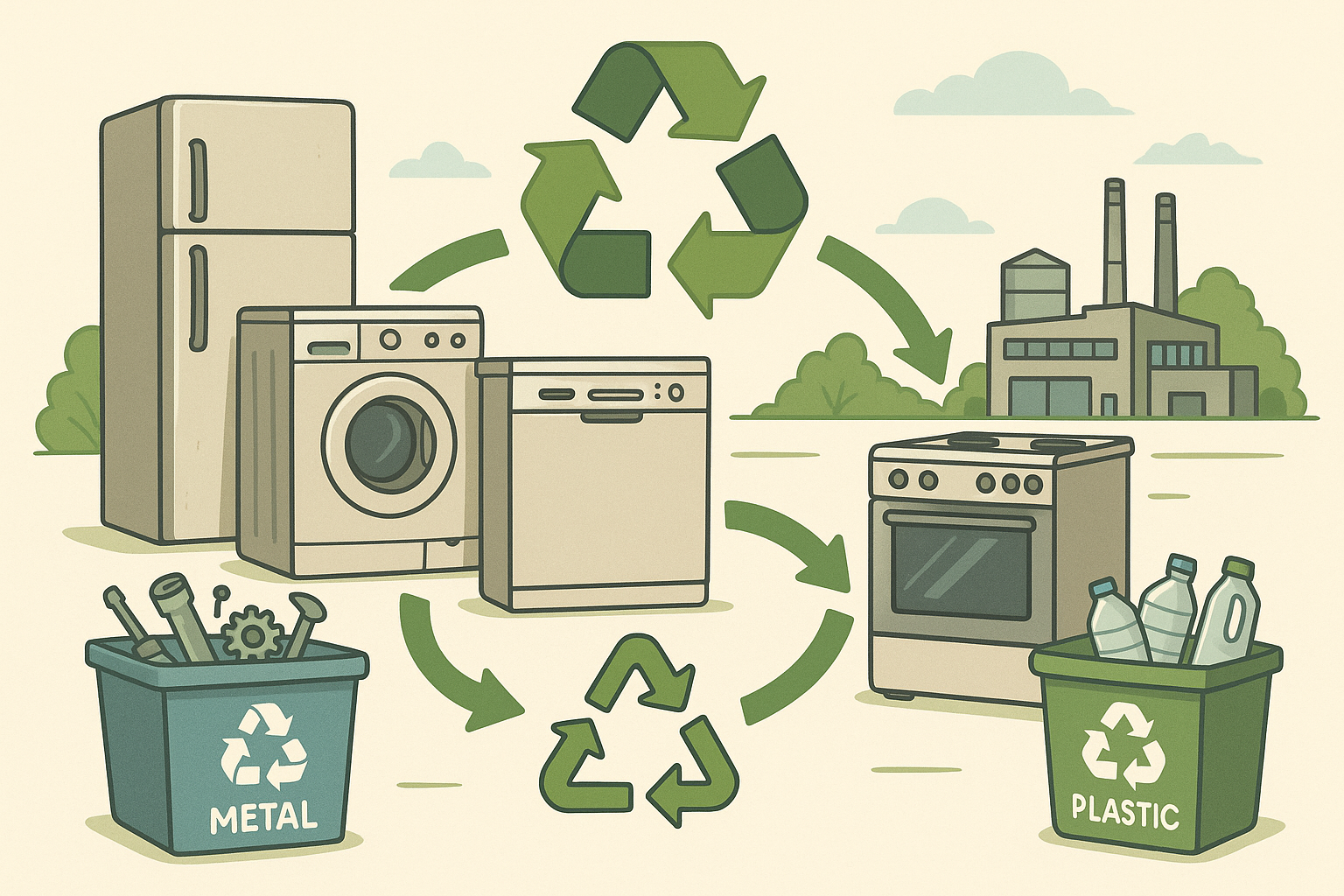 What household appliances can be recycled?