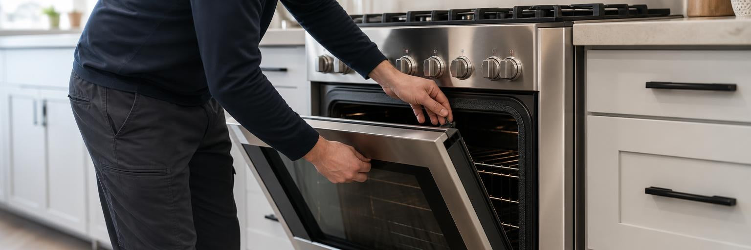 GE JCGS760EEL4ES Oven Door Won’t Close, Seal, or Sit Straight? Check the Hinge and Receiver - XPart Supply