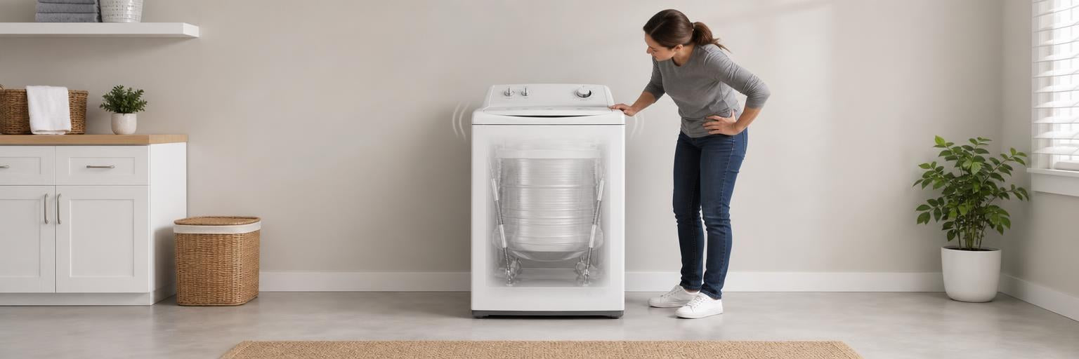 GE WMA72215CDEB00 Washer Shaking, Vibrating, or Making Unusual Noise: Safe Checks and Replacement Parts - XPart Supply