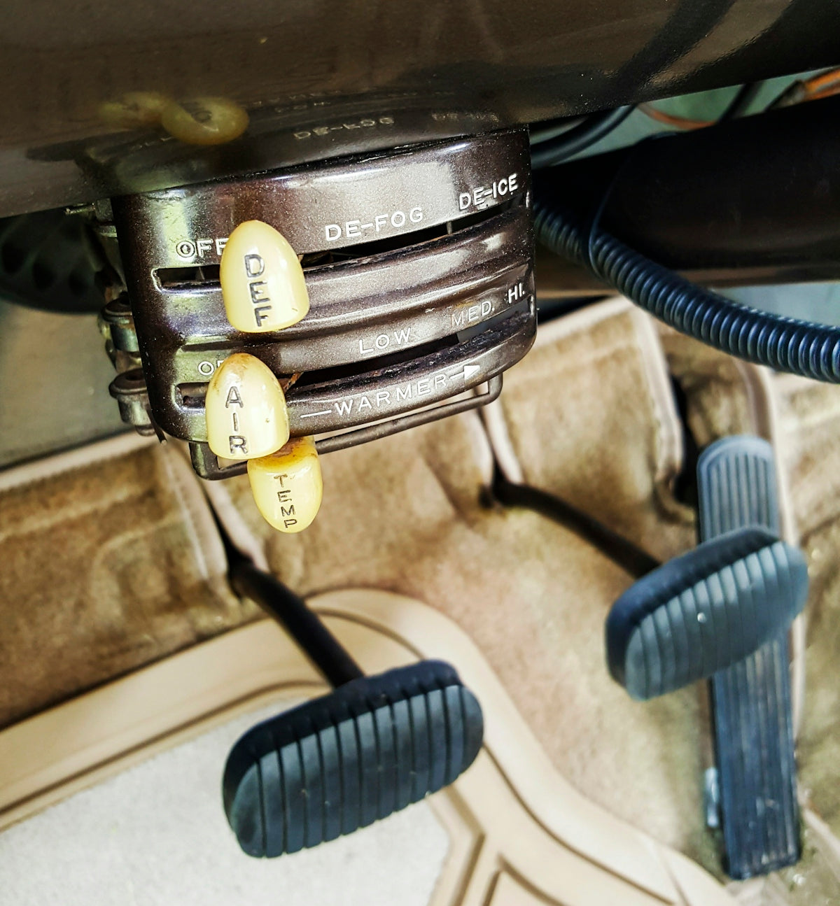 black and yellow electric device