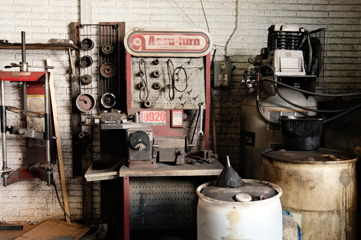 red and black industrial machine