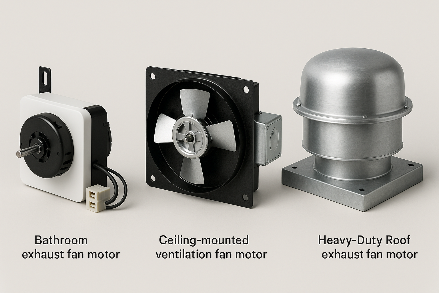 Bath, Ceiling, & Roof Exhaust Fan Motors: Your Local Parts Store