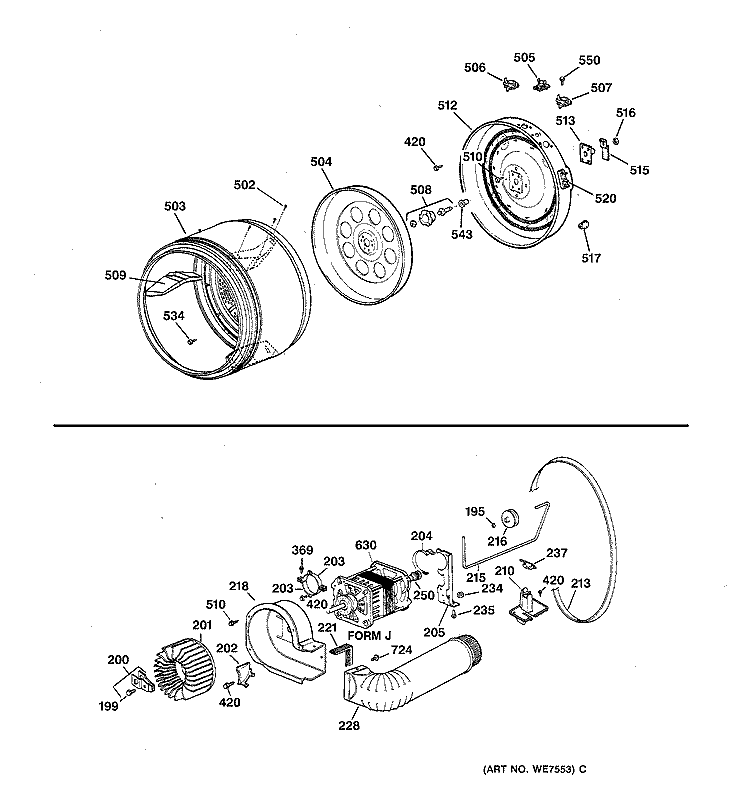 WG04F00726 Dryer Drive Motor Assembly - XPart Supply