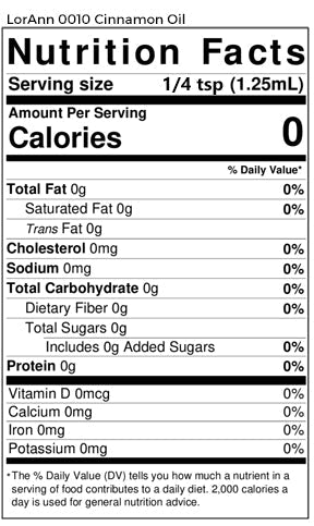 Cinnamon Oil Flavoring - Food Grade Essential Oils 1oz., 16 oz., 1 Gallon - Ships Free Within Canada on Orders Above CAD $199