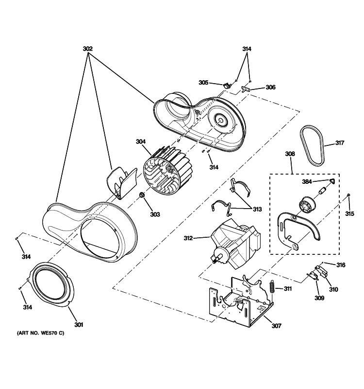 WG04F06065 Dryer Motor ASM - XPart Supply