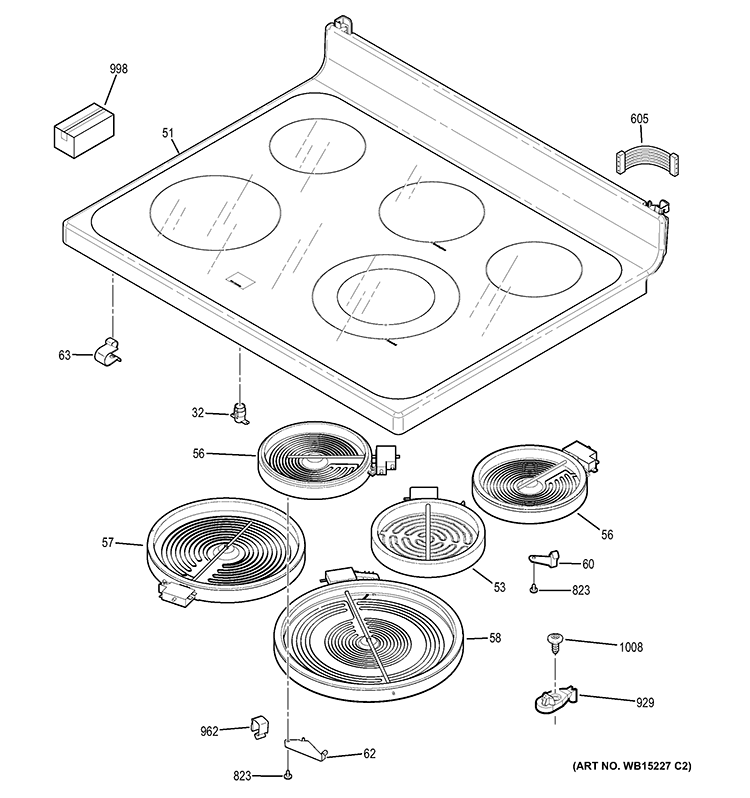 WG02F07437 Oven Element Radiant 6 WA - XPart Supply Ltd.