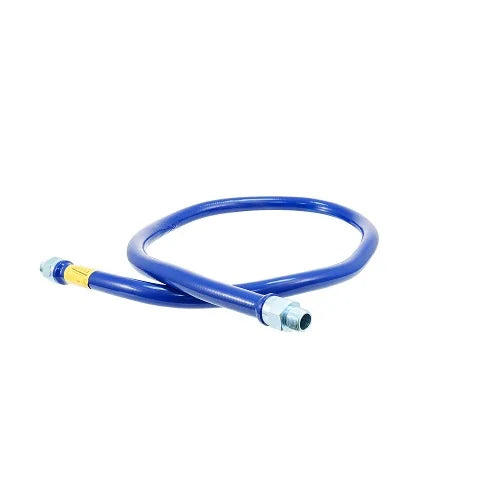 1675BP60 Blue Hose Stainless Steel Moveable Foodservice Gas Connector - 60" x 3/4" - XPart Supply