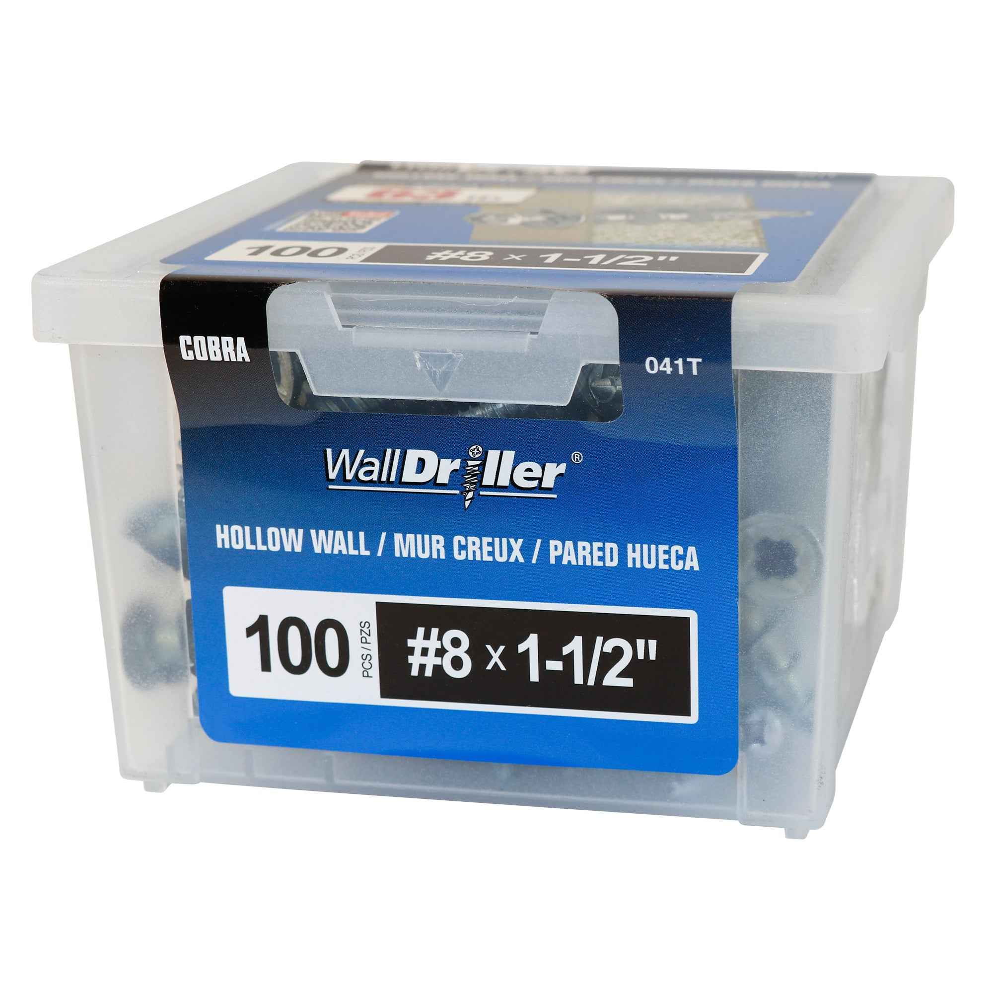 #8 Zinc WallDriller Anchor w/ Screw (100/Box)